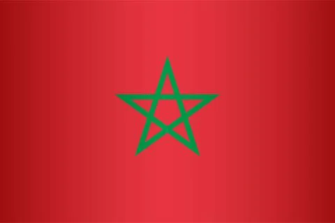 National Flag of the Kingdom of Morocco. Vector Element Stock Illustration