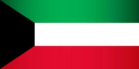 National Flag of Kuwait. Vector Element Stock Illustration