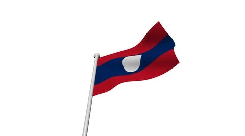 The national flag of Laos Stock Illustration
