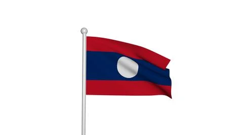 The national flag of Laos Stock Illustration