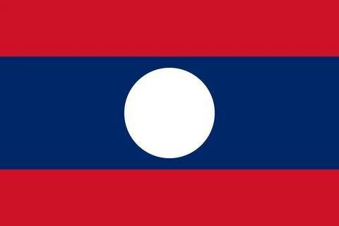 National flag of Laos Stock Illustration