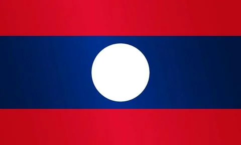 National flag of Laos. Vector element Stock Illustration
