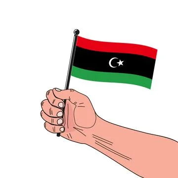 National flag of  Libya Stock Illustration