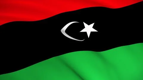 The national flag of Libya (Libyan flag) Illustrazione stock