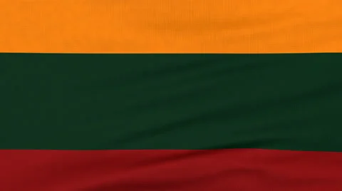 National flag of Lithuania flying on the wind Stock Footage 65761865
