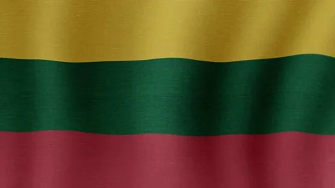 The national flag of Lithuania Stock Footage 175683925