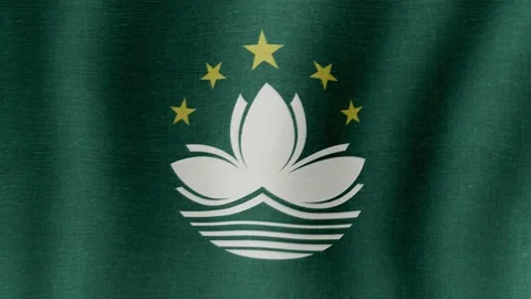 The national flag of Macau Stock Footage 198262562