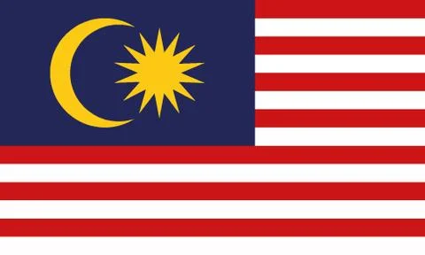 National Flag Malaysia Illustrazione stock