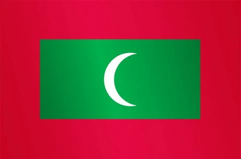 National flag of Maldives. Vector element Stock Illustration