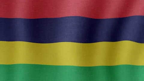The national flag of Mauritius Stock Footage 201267944
