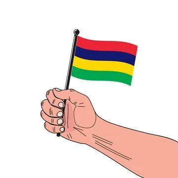 National flag of Mauritius Stock Illustration