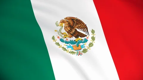 The national flag of Mexico Stock Footage 127010273