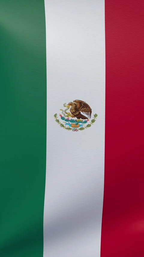 National flag of Mexico Video stock 318976266