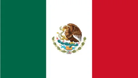 The national flag of Mexico Stock Illustration
