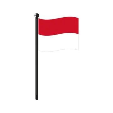 National flag of Monaco Stock Illustration