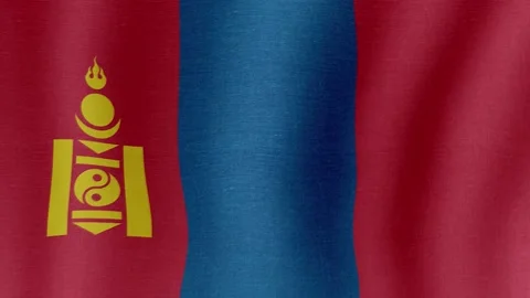 The national flag of Mongolia Stock Footage 179324623