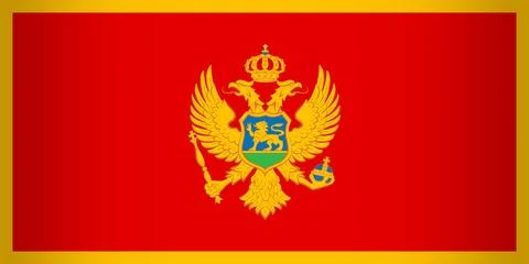 National Flag of Montenegro. Vector Element Stock Illustration