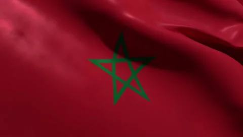 NATIONAL FLAG OF MOROCCO Stock Footage 178971456