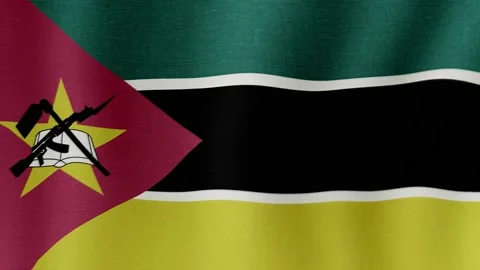 The national flag of Mozambique Stock Footage 202150341