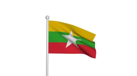 The national flag of Myanmar Stock Illustration