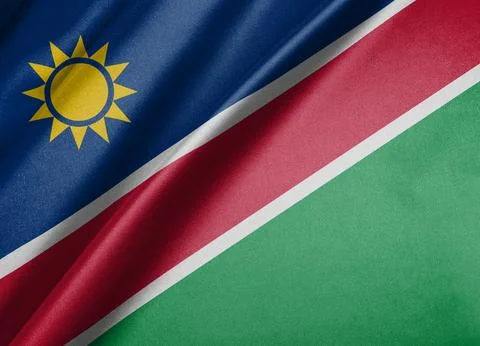 National flag of Namibia High resolution Stock Photos