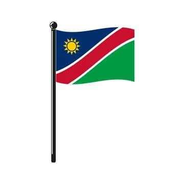 National flag of Namibia Stock Illustration