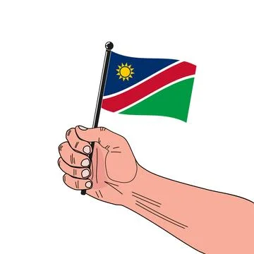 National flag of Namibia Stock Illustration