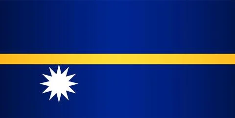 National flag of Nauru. Vector element Stock Illustration