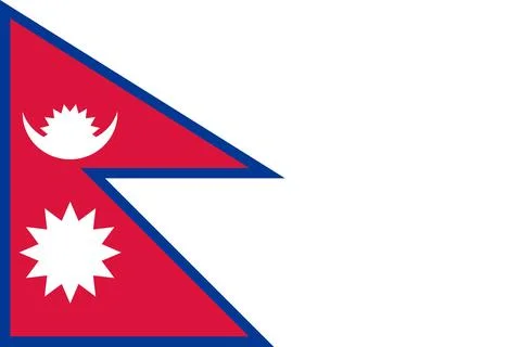 National flag of Nepal Stock Illustration
