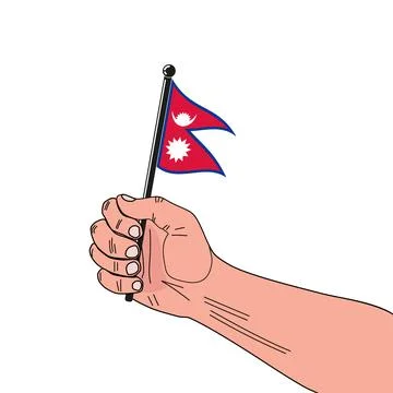 National flag of Nepal Stock Illustration