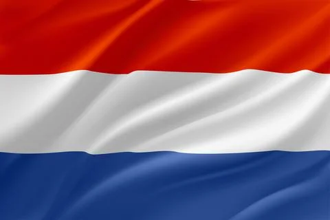 National flag of Netherlands. 3d vector illustration Иллюстрация