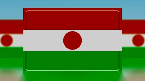 National flag of Niger featuring horizontal orange white and green stripes .. Video stock 343652127