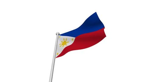 The national flag of Philippines Stock Illustration