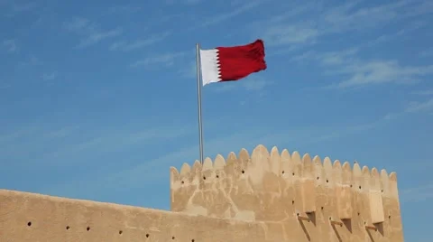 National flag of Qatar Видео 60833691