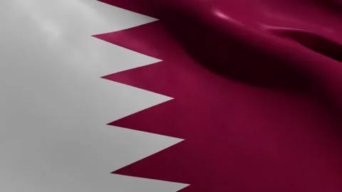 NATIONAL FLAG OF QATAR Stock Footage 177956850