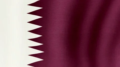 The national flag of Qatar Stock Footage 197891047