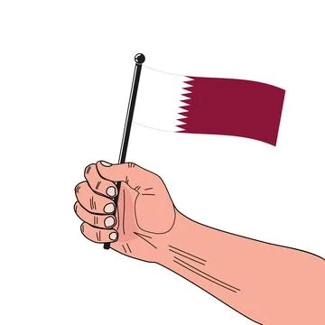 National flag of Qatar Stock Illustration