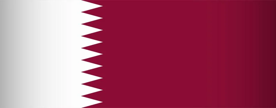 National Flag of Qatar. Vector Element Stock Illustration