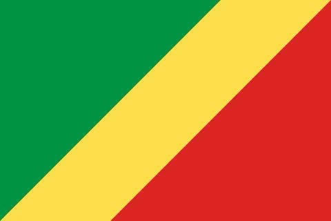 National flag of Republic of the Congo Stock Illustration