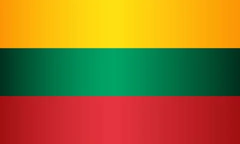 National Flag of the Republic of Lithuania. Vector element Stock Illustration