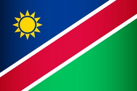 National flag of the Republic of Namibia. Vector symbol of the state Stock Illustration