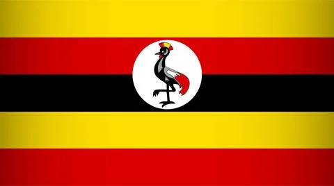 National Flag of the Republic of Uganda. Vector symbol of the state Stock Illustration