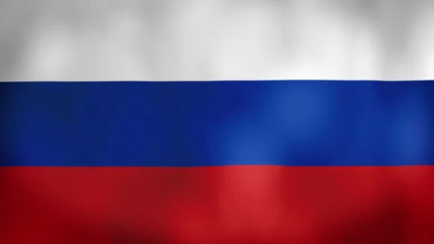 Animated Russia flag, Country flag of