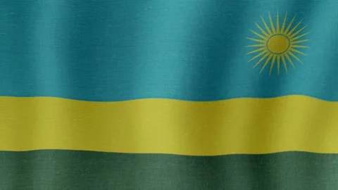 The national flag of Rwanda Stock Footage 203336788