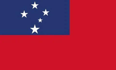 National Flag Samoa Stock Illustration