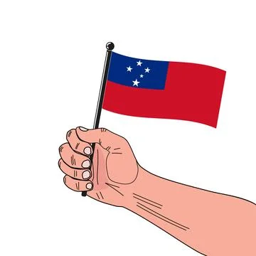 National flag of  Samoa Stock Illustration