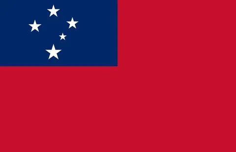 National flag of Samoa Stock Illustration