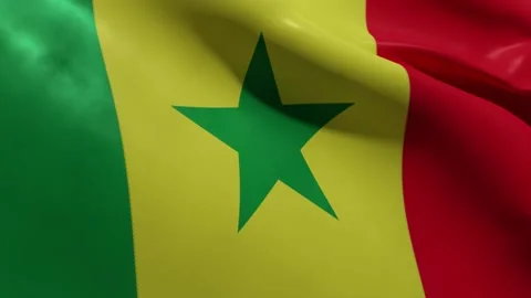 NATIONAL FLAG OF SENEGAL Stock Footage 177956840