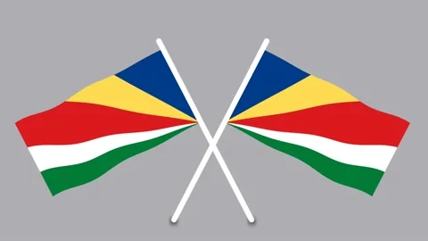 National flag of Seychelles Stockbeeldmateriaal 195014503