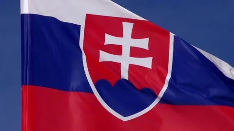 National Flag of Slovakia. Video stock 85004079